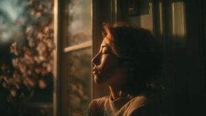 A-woman-sitting-by-an-open-window-soft-golden-morn (4)