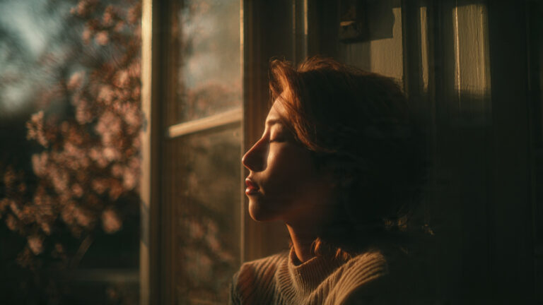 A-woman-sitting-by-an-open-window-soft-golden-morn (4)