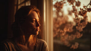 A-woman-sitting-by-an-open-window-soft-golden-morn (5)